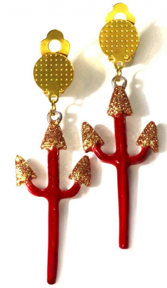 costume di carnevale ORECCHINI FORCONE